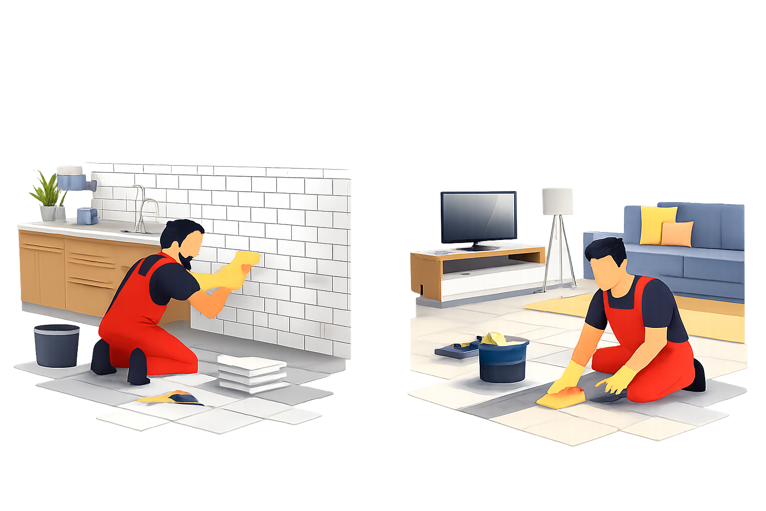 Küche und Wohnräume